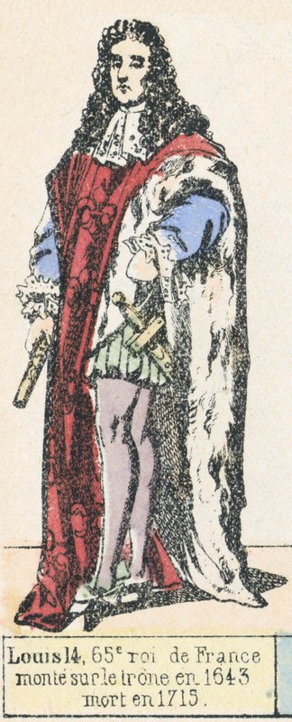 Louis XIV, 65e roi de France, monté sur le trône en 1643, mort en 1715 - French School