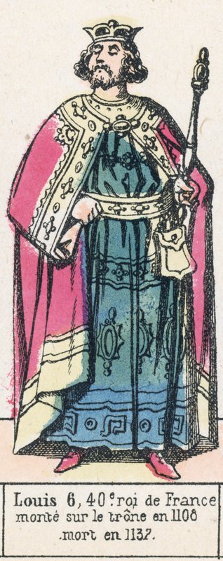 Louis VI, 40e roi de France, monte sur le trône en 1108, mort en 1137 - French School