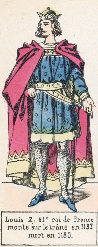 Louis VII, 41e roi de France, monte sur le trône en 1137, mort en 1180 - French School