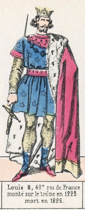 Louis VIII, 43e roi de France, monte sur le trône en 1223, mort en 1226 - French School