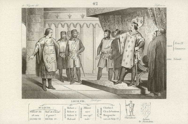 Louis VIII de France recevant un envoyé de son ennemi, Henri III d