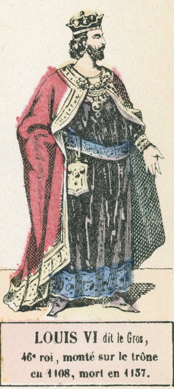 Louis VI dit le Gros, 46e roi, monte sur le trône en 1108, mort en 1137 - French School