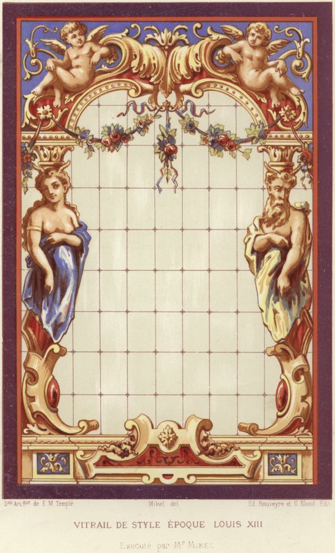 Vitrail de style Louis XIII - French School