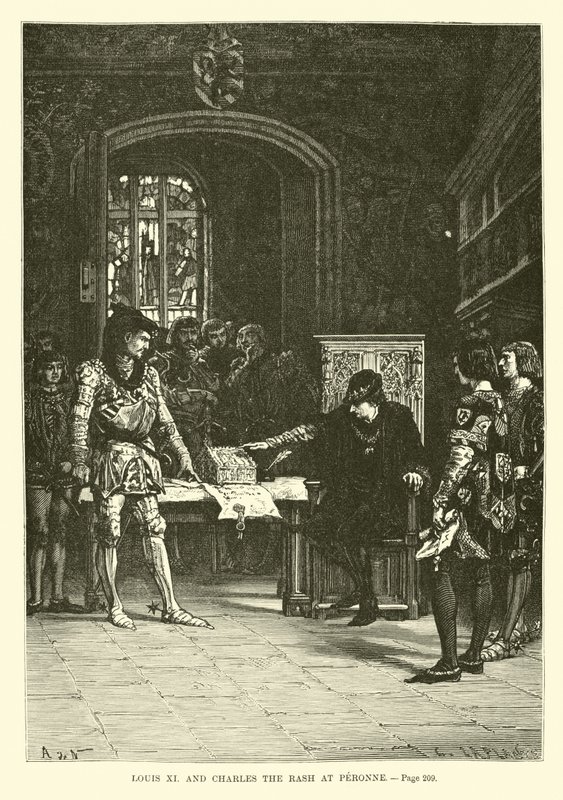 Louis XI et Charles le Téméraire à Péronne - French School