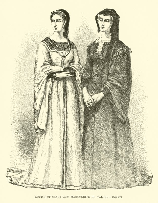 Louise de Savoie et Marguerite de Valois - French School