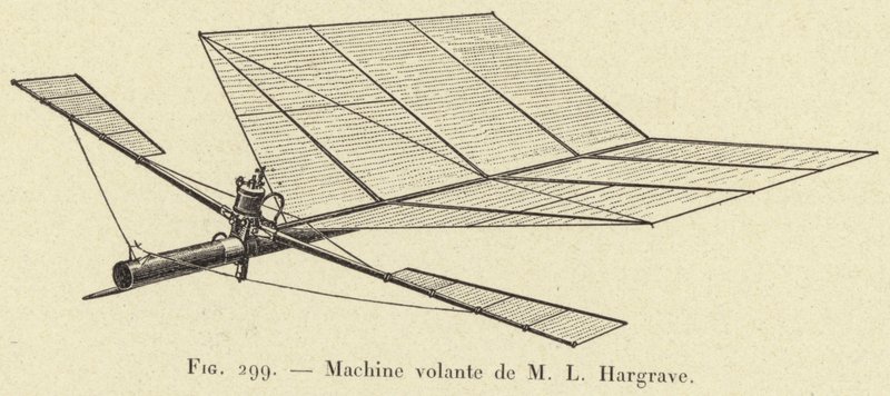 Machine volante de M L Hargrave - French School