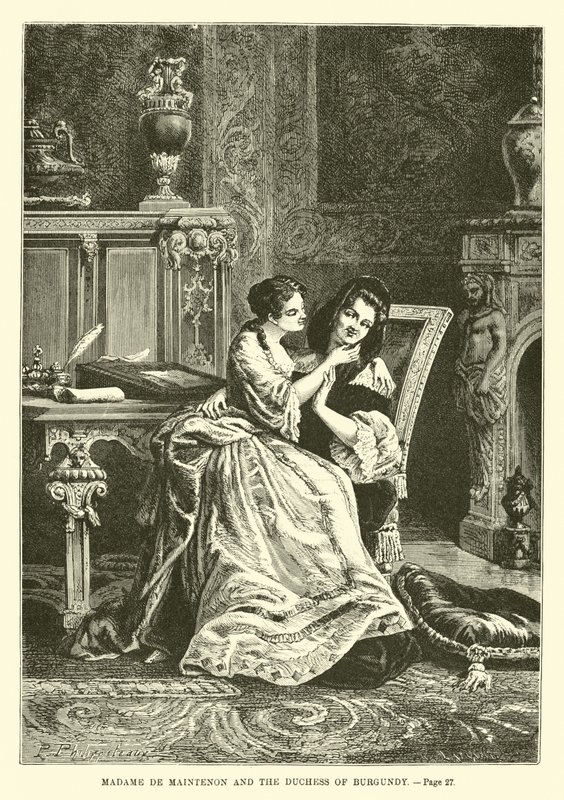 Madame de Maintenon et la Duchesse de Bourgogne - French School