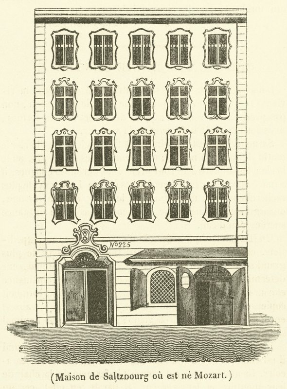 Maison de Salzbourg où est né Mozart - French School