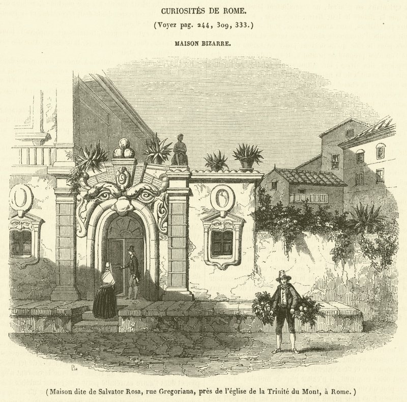 Maison dite de Salvator Rosa, rue Gregoriana, pres de l