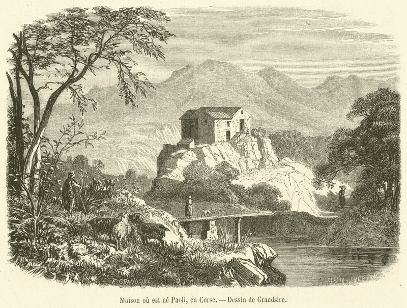 Maison où est né Paoli, en Corse - French School