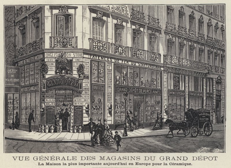 Maisons du Grand Dépôt, magasin de céramiques à Paris, France - French School