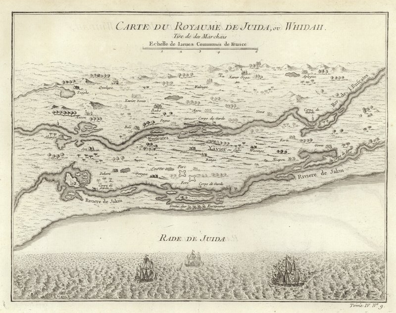 Carte du Royaume de Juida, ou Whidah - French School