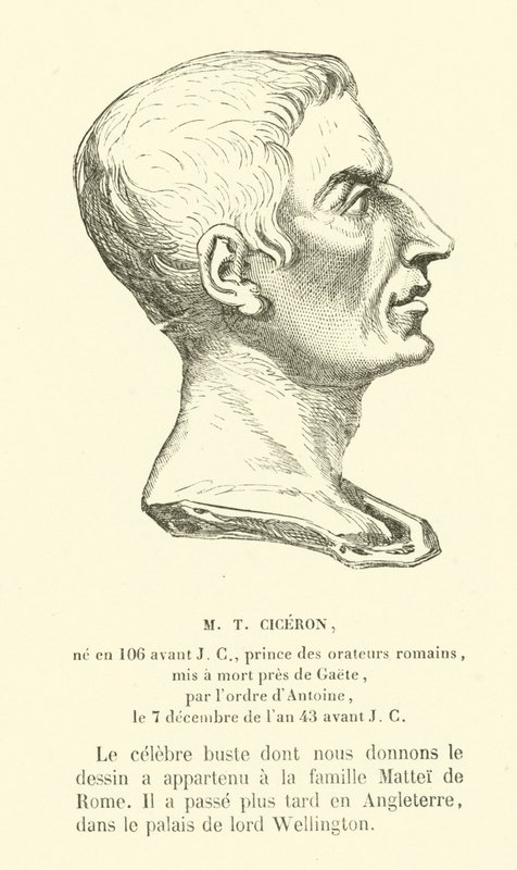 Marcus Tullius Cicero, homme politique, orateur et philosophe romain - French School