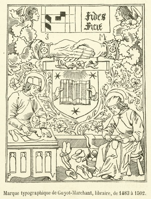 Marque typographique de Guyot-Marchant, libraire, de 1483 à 1502 - French School
