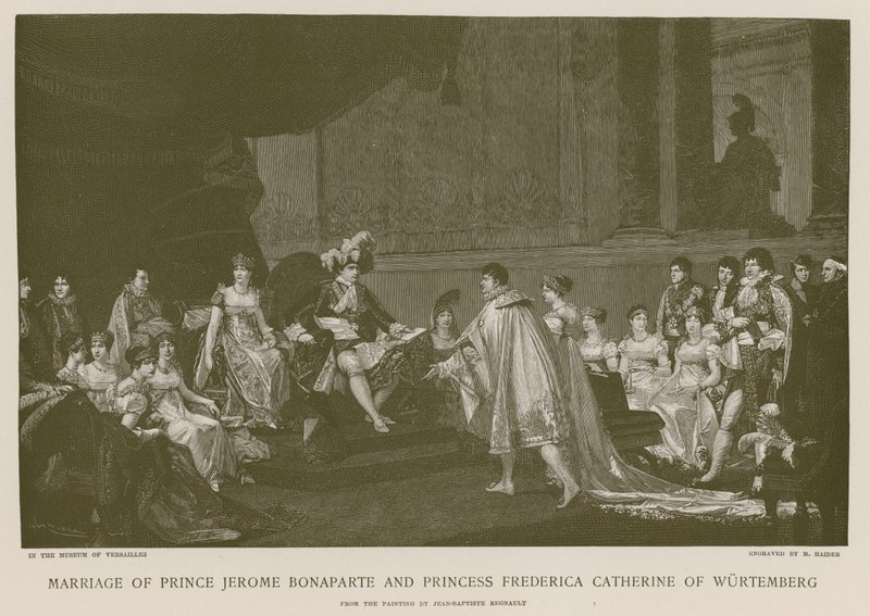 Mariage du prince Jérôme Bonaparte et de la princesse Frédérique Catherine de Wurtemberg - French School