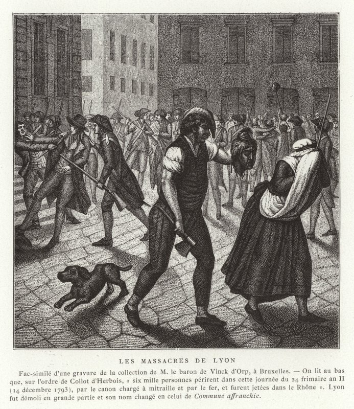 Massacres à Lyon, Révolution française, décembre 1793 - French School