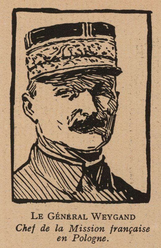 Maxime Weygand, général français et membre de la Mission interalliée envoyée pour soutenir la Seconde République polonaise pendant la guerre soviéto-polonaise en 1920 (litho) - French School