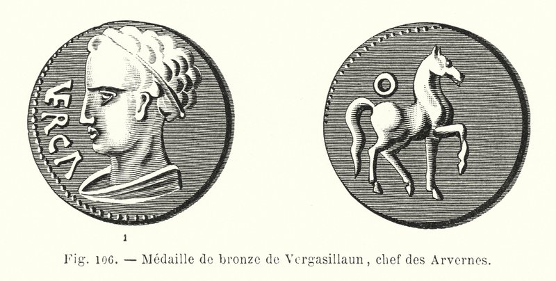 Médaille de bronze de Vergasillaun, chef des Arvernes - French School