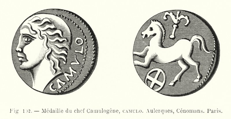 Médaille du chef Camulogene, Camulo, Aulerques, Cénomans, Paris - French School