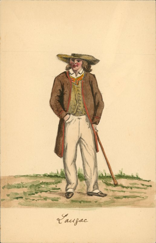 Costume masculin de Lauzach, Morbihan - French School