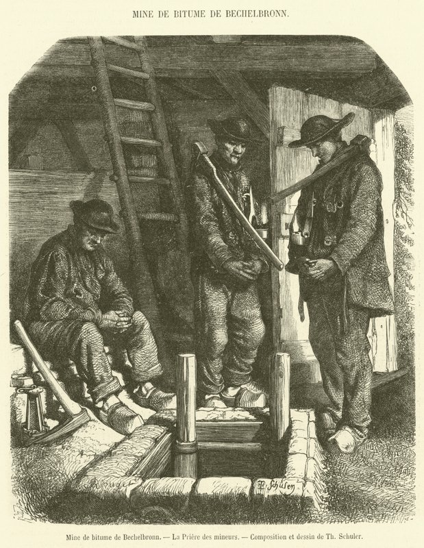 Mine de bitume de Bechelbronn, La Prière des mineurs - French School
