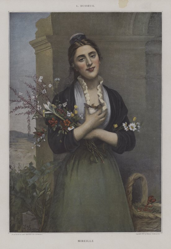 Mireille (lithographie en couleur) - French School