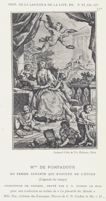 Mme de Pompadour, en femme savante qui s