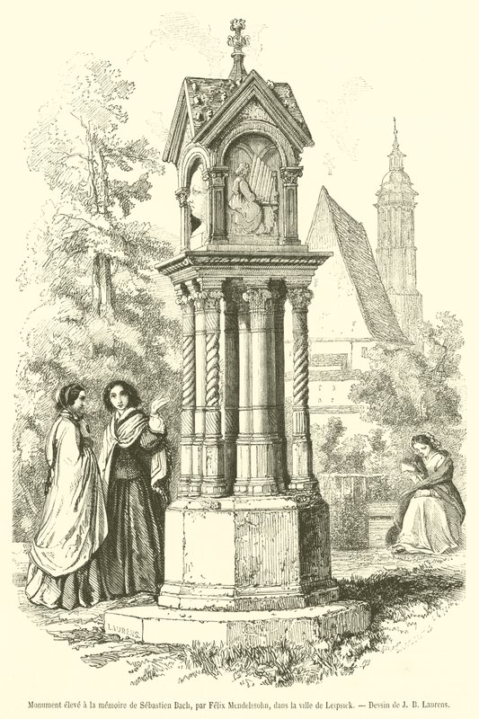 Monument élevé à la mémoire de Sébastien Bach - French School