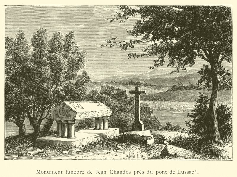 Monument funèbre de Jean Chandos près du pont de Lussac - French School