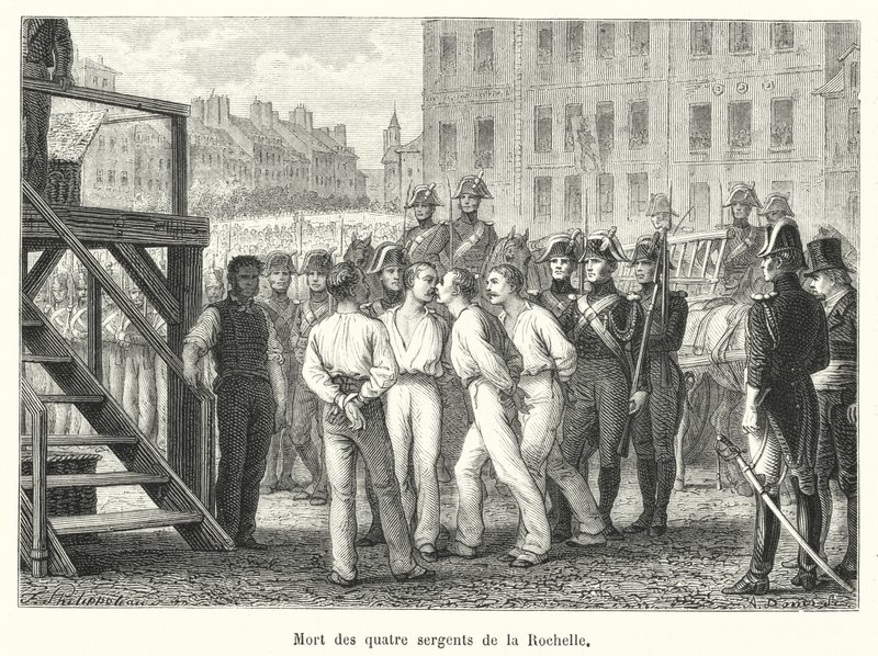 Mort des quatre sergents de La Rochelle - French School