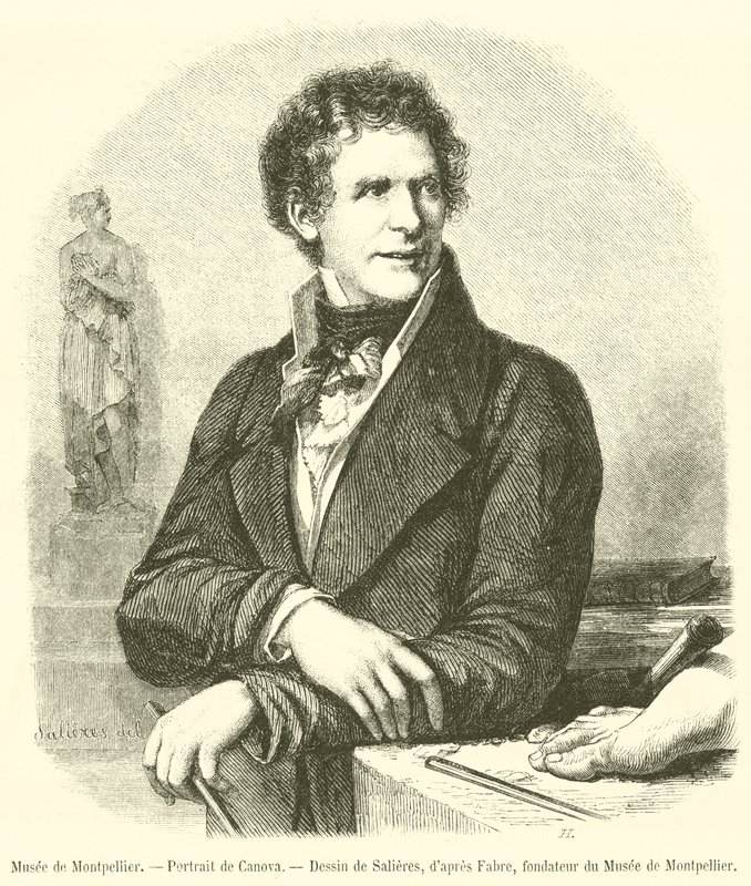 Musée de Montpellier, Portrait de Canova - French School