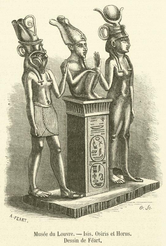 Musée du Louvre, Isis, Osiris et Horus - French School