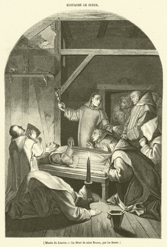 Musee du Louvre, La Mort de saint Bruno - French School
