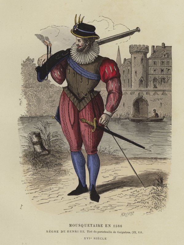Mousquetaire du règne de Henri III de France, 1586 - French School