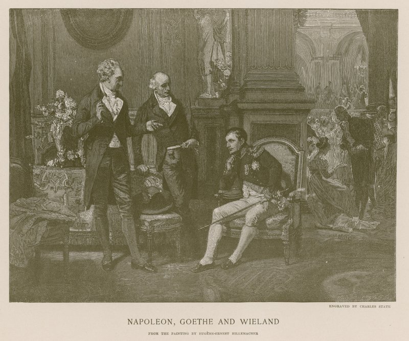 Napoléon, Goethe et Wieland - French School