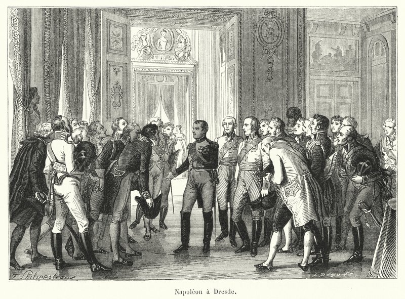 Napoléon à Dresde - French School