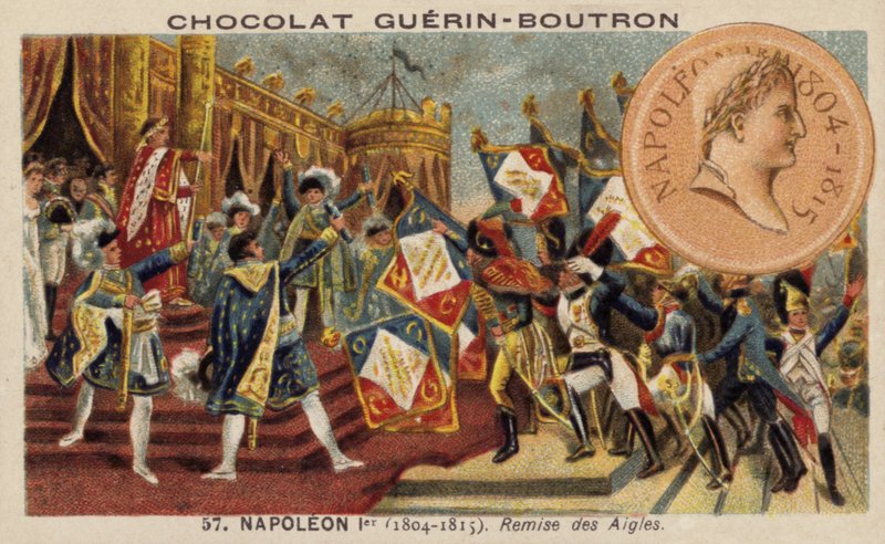 Napoléon et la distribution des aigles - French School