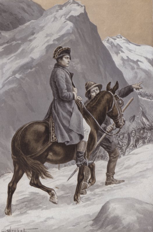 Napoléon traverse les Alpes - French School