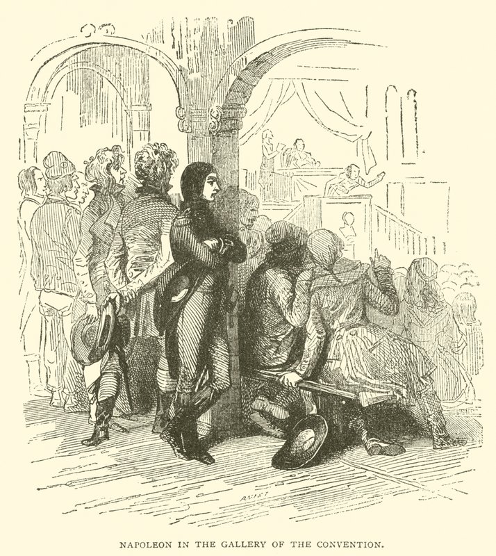 Napoléon dans la galerie de la convention (gravure) - French School