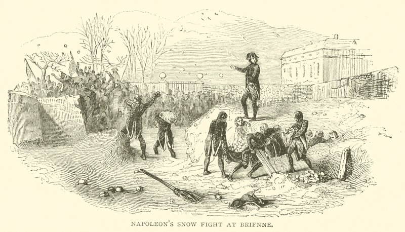 Bataille de boules de neige de Napoléon à Brienne - French School