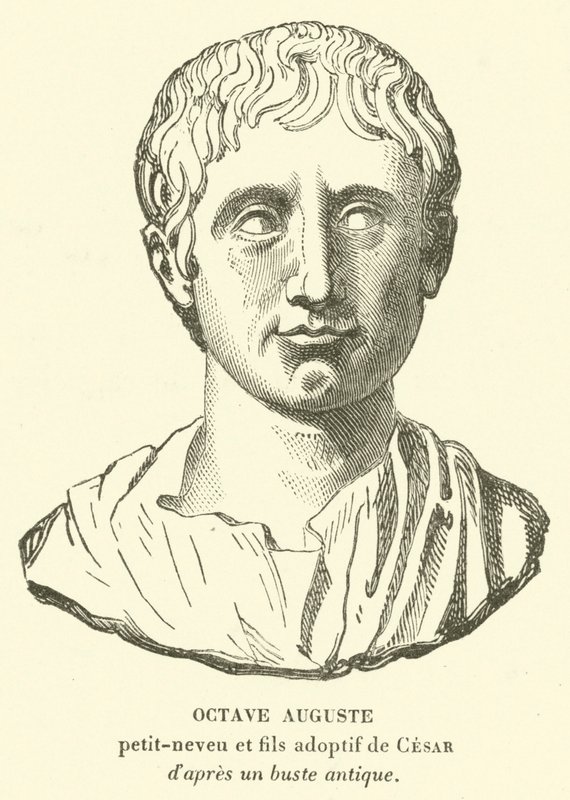 Octave Auguste, petit-neveu et fils adoptif et héritier de Jules César - French School