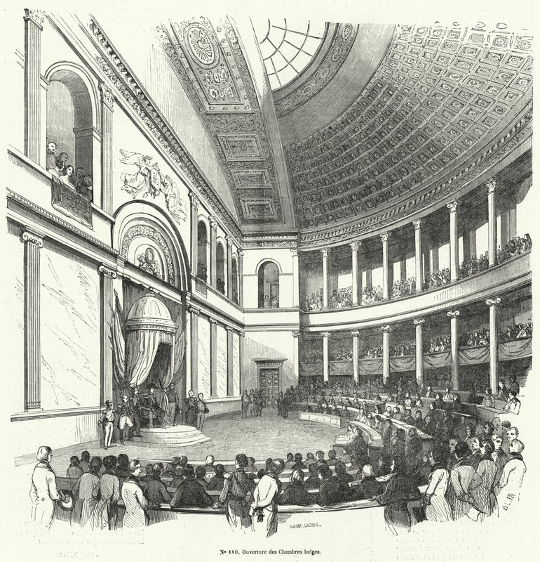 Ouverture de la Chambre des représentants, la chambre basse du parlement belge - French School