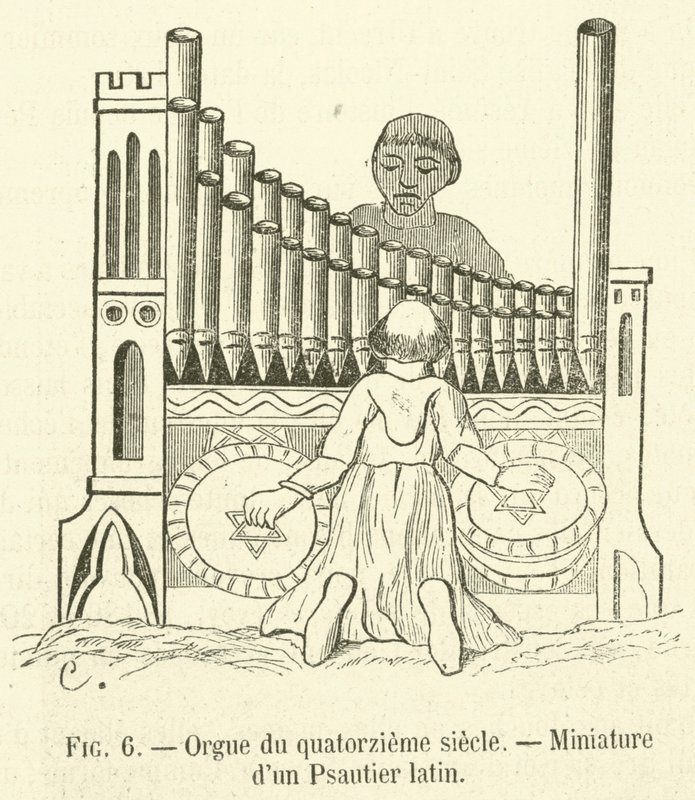 Orgue du quatorzième siècle, Miniature d
