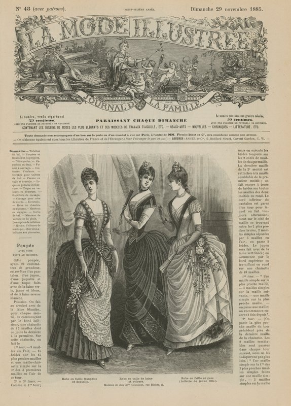 Page de La Mode Illustrée, 1885 - French School