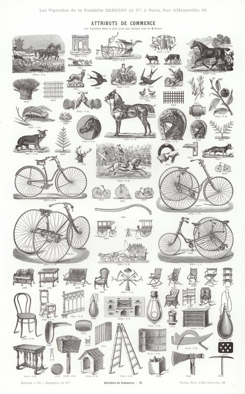 Page de Vignettes Typographiques - French School