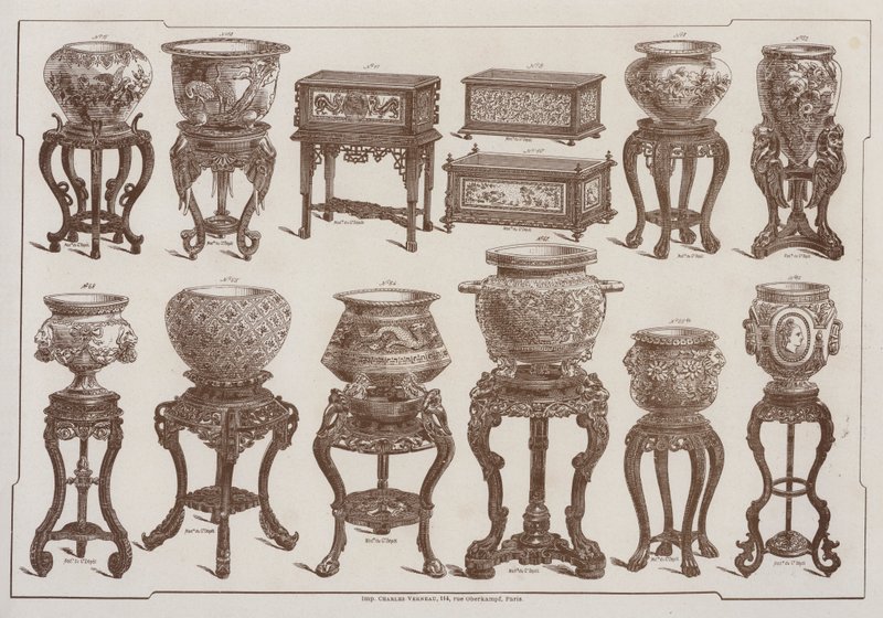 Page du catalogue du Grand Dépôt de Porcelaines, Faïences et Verreries - French School