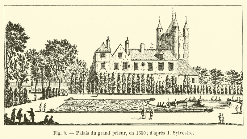 Palais du grand prieur, en 1650 - French School