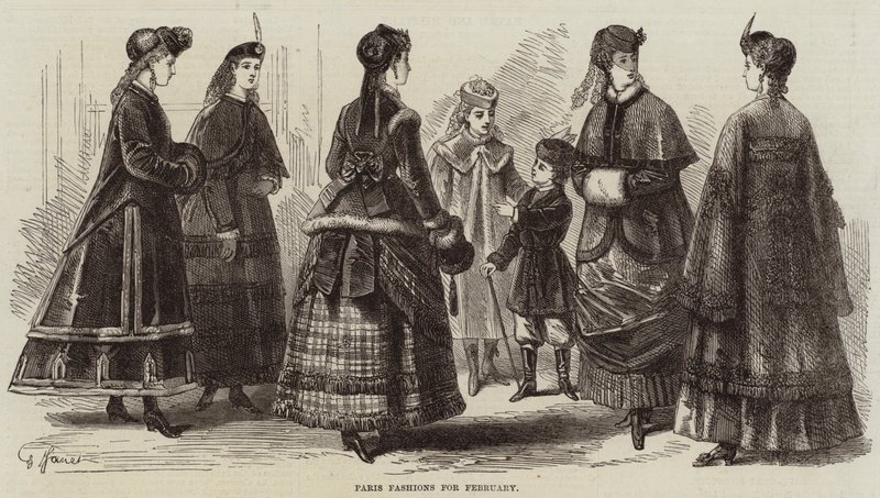Modes de Paris pour février (gravure) - French School