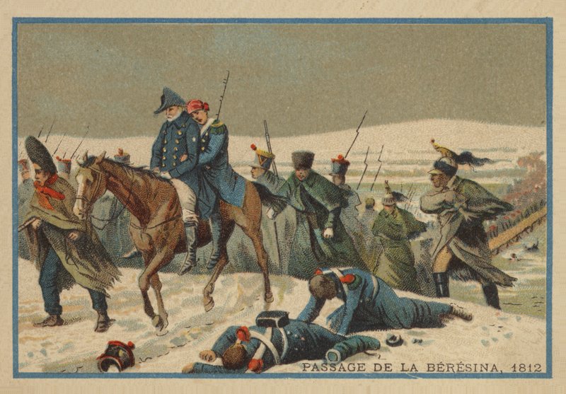 Passage de la Bérézina en 1812 - French School