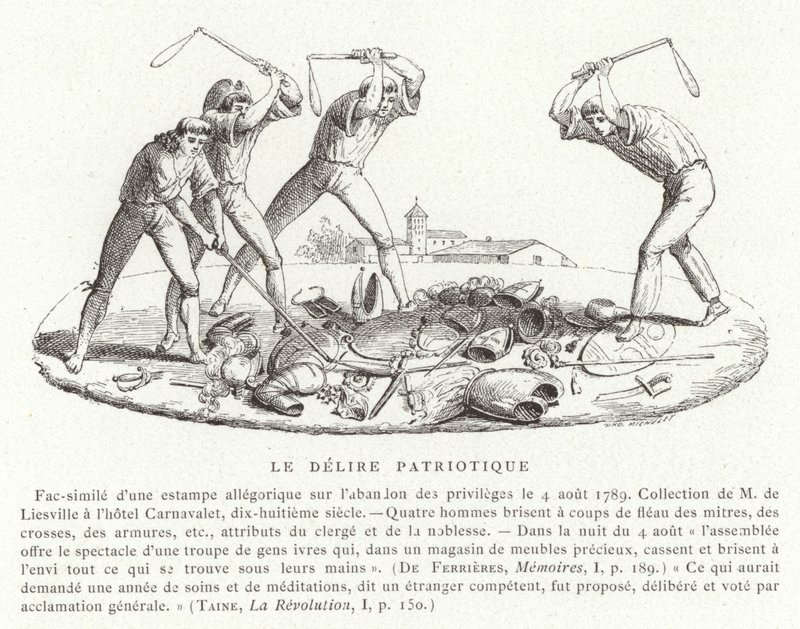 Délire patriotique, Révolution française, août 1789 - French School